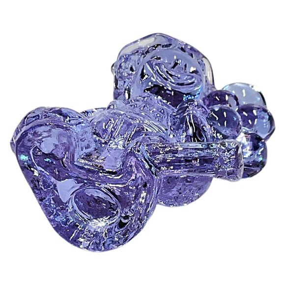 Balloon Clown Art Glass Figurine Cadmium Glow Eros Lavender 1981 Mosser with Box - Picture 9 of 9